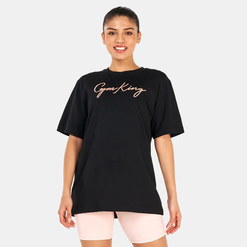 جيم كينج تيشيرت نسائي بطبعة كتابة